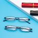 Buy Zjiex Mini Reading Glasses for Men & Women - Super Light Metal Frame Blue Light Blocking | Portable 2.5 & 3.0 Strength Options in Black - Buy Online on GoSupps.com