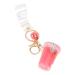 Holibanna 2 Pcs Fruit Keychain Drinks Acrylic Summer Miss Redx3pcs 13x5x3cmx3pcs