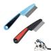 Bzkser Profi flea comb for dogs et cats - 2 PCs lice comb dust ridge effective against fleas lice ticks and other parasites nissen ridge for pets with rounded metal tines stainless
