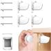 Retoo cabinet lock Magnetic 4 piece cabinet protection with key for cupboard and drawer child locking invisible magnetic lock white cream