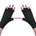 UV Gloves for Gel Nails - UPF50+ High-tech UV Protection Gloves for Manicures Anti UVA&UVB UV Nail Gloves for Nail Lamp Skin Care Fingerless Gloves Protect Hands from UV Harm (Black)
