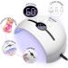 NAILGIRLS 48W Portable Gel UV LED Nail Lamp - Professional Salon Curing Lamp with 3 Timer Modes - Smart Sensor - White - Buy Online on GoSupps.com