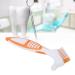 Denture cleaning brush safe plaque removal Denture toothbrush Orange Robust double head for partial dentures