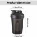 400ml Protein Shaker Bottle with Steel Mixing Ball - BPA Free, Leakproof Gym Shaker Cup for Fitness & Travel - Black - Buy Online on GoSupps.com