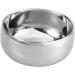 Angoily Stainless Steel Shaving Bowl with Bamboo Lid - Men's Shaving Soap Container & Foam Bowl - Buy Online on GoSupps.com