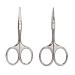 FRCOLOR 2pcs Stainless Steel Scissors Cut Out Tool Vibrissa Scissors Mens Grooming Trimmer Men's Grooming Trimmer Safety Hair Scissors Hair Trimmer for Men Modify Nose Hair Scissors Beard 9.2*4.5cm Picture 1