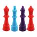 Healifty 4Pcs Baby Teething Toys Chess Shaped Silicone Baby Chew Necklace Pendants Charm Sensory Chew Teether Oral Motor Aids Toys for Autism Baby Nursing Assorted Color