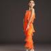 Adult Women's Fringe Latin Dance Pants - Black Tassel Performance Costume - Orange - Medium - Buy Online on GoSupps.com