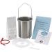 PureLife Coffee Enema Kit 304 Food Grade Stainless Steel Enema Bucket Medical Grade Silicone Tubing 1/2 Lb Organic Air Roasted Coffee