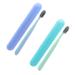 Minkissy 2-part toothbrush set extra soft manual toothbrushes color toothbrush containers tooth cleaning tools wheat soft toothbrush adults natural toothbrush gift 1 piece (1 Pack) Color 1