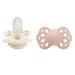 BIBS Pacifiers - Infinity Collection with Symmetrical Nipple| BPA-Free Baby Pacifier | Made in Denmark | Set of 2 Ivory/Blush Color Premium Soothers | Size 6-18 Months