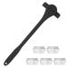 Back razor men 2 in 1 curved back razor with long handle 46cm DIY razor blade set with 5 replacement blades ergonomic back hair remover for men body shaver for breast legs stomach