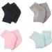 4 Pairs Gel Heel Socks - Moisturizing Open Toe Comfy Socks for Dry Cracked Skin Treatment - Buy Online on GoSupps.com