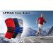 Knee Brace Compression Sleeve - Support for Arthritis Running Basketball | Side Spring & Silicone Pad - XXL (Black-Blue - Buy Online on GoSupps.com