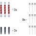The Friendly Swede Sports Ball Pump Needles & Nozzles Multipack - Blue/Green/Red - Buy Online on GoSupps.com