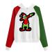 Bigfanshu Womens Dresses Christmas Print Hooded Long Sleeves Sweatshirt Pullover Tops Shirt