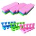 SAMHENG 24 Pcs Foam Toe Separators for Pedicure 3 Colors 12 Pairs Soft Toe Stretcher Toe Spacers Finger Dividers for Nail Salon Sponge Toe Cushion for Nail Polish Nail Art Painting Toenails