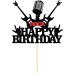 WRACKKIAR Rock Happy Birthday Cake Topper-Rock Music Happy Birthday Cake Topper-80s Themed Party Happy Birthday Cake Decor Rock and Roll Themed party supplies - Buy Online on GoSupps.com