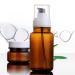 Minkissy 5-Piece Refillable Amber Pump Bottle Set | Perfect for Cream Essential Oils & Soap | Small Travel Containers for Lottery & More - Buy Online on GoSupps.com