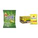 Walkers Crisps Squares Cheese and Onion Snacks Box 27.5 g (Case of 32) (Packaging may vary) & Crisps Quavers Cheese Snacks Box 20 g (Case of 32) + Cheese Snacks Box Cheese and Onion Potato 27.5 g (Pack of 32)