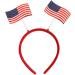 hgnxa 4th July Hair Hoop Headwear for Independence Day Headband American Flags Head Boppers American Theme Independence Day Flag Bow Style - Buy Online on GoSupps.com