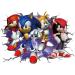 Speed Power Red Hedgehog Anime Cartoon Wall Stickers - 3D Breaking Wall Decals for Bedrooms - Wall Art Decor for Living Room - Buy Online on GoSupps.com