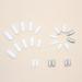 White Glitter Square Fake Nails - 24Pcs Short Acrylic Press On Nails for Women - Buy Online on GoSupps.com