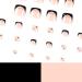24Pcs Short Black French Tip Glitter Toe Nails Set - Nude Acrylic Summer False Toenails for Women - Buy Online on GoSupps.com