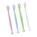 Coolhiya house supply 4 pieces double -sided toothbrush bridge toothbrush conical toothbrushes for on the go.Toothbrush travel toothbrush home accessory daily toothbrush pages