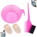 FRCOLOR Hair Dyeing Tools Hair Dyeing Supplies 2 Sets Tools Oil Bowl Two Sides Hair Dyeing Brush Hair Coloring Kit - Buy Online on GoSupps.com