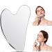 Gobabo Gua Sha stainless steel Gua Sha Stein Face tool Guasha Scraping Massage Tool Metal Lymphatic Drainage Massage scrap for face eyes neck body (heart shape)
