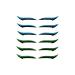 6 pairs eyelin sticker makeup double eyelid tape make-up eyelin eyes shadow sticker sticker reusable eye line stripe sticker eyeliner sticker eye make-up tools blue-green