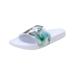 PUMA Unisex Mapf1 Graphic Leadcat FTR Slide Sandals 44.5 EU Puma White Spectra Green