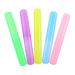 Toothbrushes case toothbrush shell 5PCs portable toothbrush container environmentally friendly transparent candy -colored toothbrushes cover case for trips in the free camping family school business trip