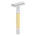 Manual Safety Razor Ergonomic Comfortable Safety Razor for Travel at Home(Gold)
