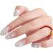 Shop Hujl 24pcs Shiny Silver Crystal 3D Rhinestone Artificial Nails - Perfect Wedding Tips for Brides | Press-On Fake Nails for Women - Buy Online on GoSupps.com