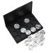 VINTORKY 15 Empty Cosmetic Case Travel Makeup Case Empty Makeup Eyeshadow Estuche De Maquillaje Silver