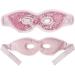 Cooling Eye Mask Set - Reusable Gel Bead Masks for Migraine Relief Dark Circles & Dry Eyes - Pink - Buy Online on GoSupps.com