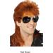 vreplrse Realistic Vintage Wig for Men Comfortable and Durable Materials Fiber Halloween Costume Wig Cover Party Wig Disco Red Brown - Buy Online on GoSupps.com