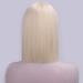 HBINGBING 12 inch Short Straight Synthetic Wigs Blonde Bob Wig With Bangs Heat Resistant Fiber Hair for Women 4 Colors Available 613