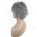 SHIYID Women's Silver Gray Short Curly Natural Wig - Heat Resistant Synthetic Full Wig for Stylish Looks - Buy Online on GoSupps.com