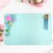 OSDUE 24x16 Non-Stick Silicone Craft Mat with Paint Cups - Blue Perfect for Kids Painting, Clay, DIY Creations - Buy Online on GoSupps.com