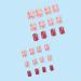 French Tip Press on Nails - Short Press On Nails with Nail Tips Red checkered with Rhinestones false nails press on nails Acrylic False Nails Cute Artificial Nails - Buy Online on GoSupps.com