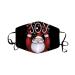 1 Pieces Adults Protect_Cover_Mask Washable Reusable Christmas Print With Filter Pocket Adjustable Earloops (I)