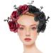 Black and Red Rose Flower Headband Rose Flower Crown Mexican Headpiece Floral Crown Garland Halo for Festival Wedding Party Halloween - Buy Online on GoSupps.com