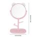 Cat Ear Makeup Mirror with Adjustable Stand - Pink | Vanity Mirror with Jewelry Storage for Home & Salon - Buy Online on GoSupps.com