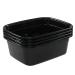 Eagrye 4-Pack 14 Quart Plastic Dish Pan Wash Basin