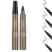 Waterproof Natural Eyebrow Pencil Precision Eyebrow Pencil Natural Fine Stroke Microblade Eyebrow Pencil Create Natural Eyebrows Easily Beautiful and Long-Lasting Waterproof Eyebrow Pencil Grey Brown