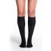 SIGVARIS Women’s Essential Cotton 230 Closed Toe with Grip-Top Calf-High Socks 20-30mmHg - Black - Small Short Black SS - Small Short