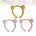 Tomaibaby 3Pcs Bear Ears Herring Band - Plush Fluffy Hair Hoops & Makeup Accessories for Stylish Hair - Buy Online on GoSupps.com